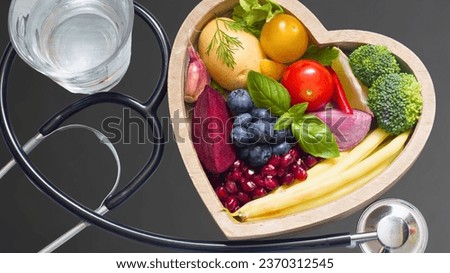 A Portrait of healthy foods in black background.
