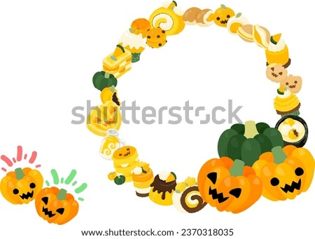The wreath and icon of soft and fluffy pumpkin sweets