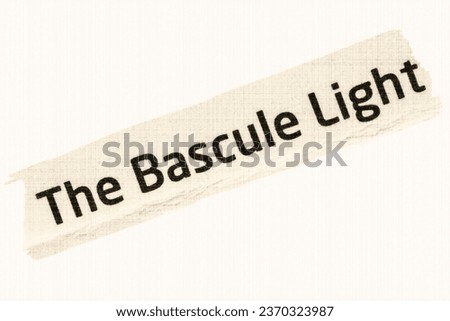 The Bascule Light - Skagen, Denmark city name of landmark tourist attraction name in letters in sepia