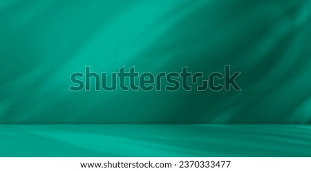 Green Shadow Backdrop Background Product 3d Bg Light Leaf Wall Podium Abstract Leaves Minimal Table Presentation Summer Tropic,  Loft Backdrop Platform Pastel Gradient Two Tone Studio Floor Scene Bar 