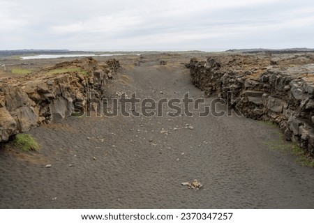 The Bridge Between Continents in Iceland Royalty-Free Stock Photo #2370347257