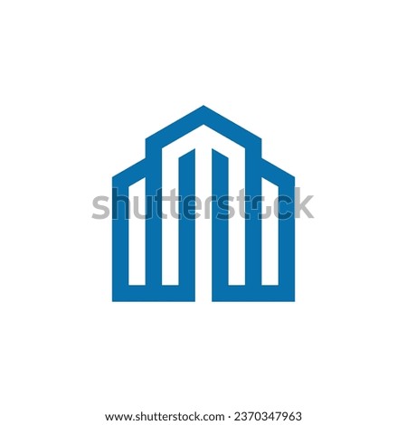 modern luxury house building monogram logo