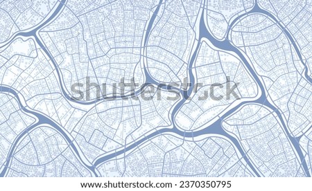 Location tracks dashboard. City street road. Huge city top view. View from above the map buildings. Detailed view of city. view. Abstract background. Flat style, Vector, illustration isolated Royalty-Free Stock Photo #2370350795