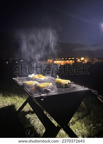 Bbq illustrated photos from camping