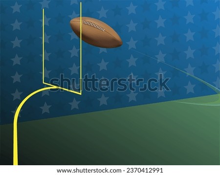American football poster with stars background. Vector illustration.