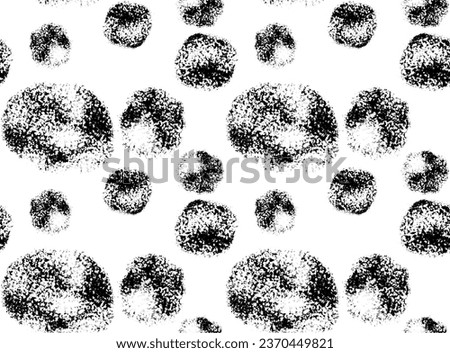 Seamless pattern of bleached or worn out dots, specks, balls. Vector. Royalty-Free Stock Photo #2370449821