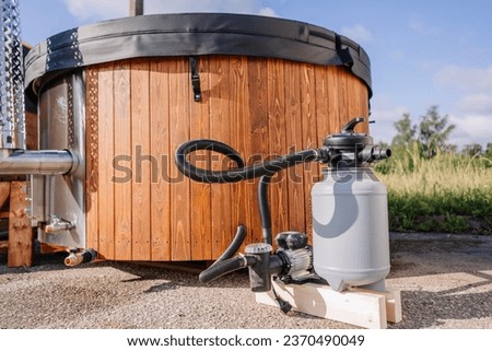 hot tub water circulation system pump Royalty-Free Stock Photo #2370490049