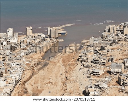 On 10 September 2023, Storm Daniel swept across eastern Libya, derna city after the flood Royalty-Free Stock Photo #2370513711