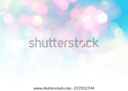 vivid bokeh in soft color style for background of Christmas light
