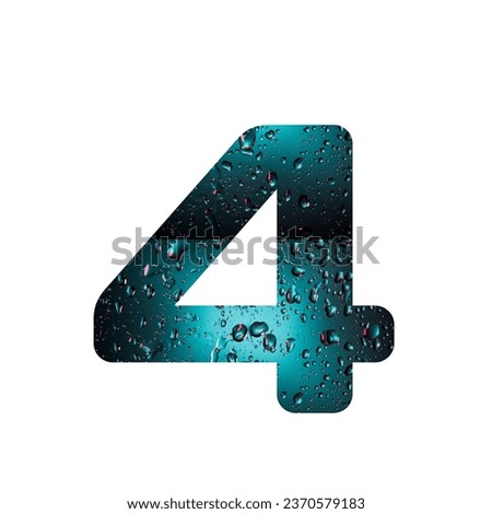 Design number 4 with water splash texture on white background