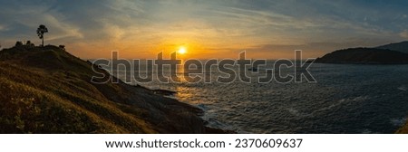 Sunset at Laem Phromthep best Sunset Viewpoint in Phuket, Thailand A Breathtaking Sunset Over Laem Phrom Thep Beach Photo Background And Picture