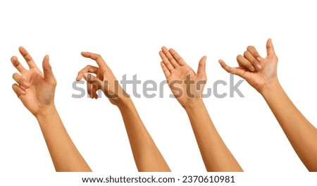
Hand set isolated from background, for advertising, branding, clip art, advertising business.