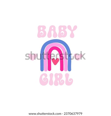 baby girl poster with rainbow and hearts in trendy pink and blue colors.jpg
