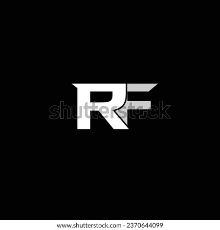 Creative Professional Trendy and Minimal Letter RF Logo Design in Black and White Color, Initial Based Alphabet Icon Logo in Editable Vector Format