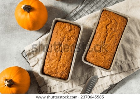 Homemade Sweet Pumpkin Bread Ready to Eat Royalty-Free Stock Photo #2370645585