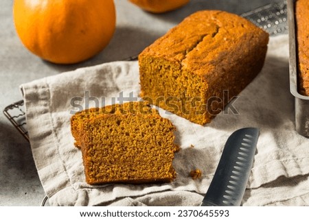 Homemade Sweet Pumpkin Bread Ready to Eat Royalty-Free Stock Photo #2370645593