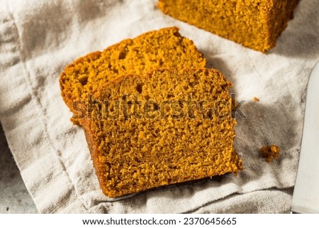 Homemade Sweet Pumpkin Bread Ready to Eat Royalty-Free Stock Photo #2370645665