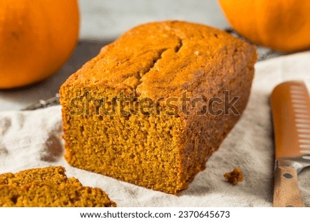 Homemade Sweet Pumpkin Bread Ready to Eat Royalty-Free Stock Photo #2370645673