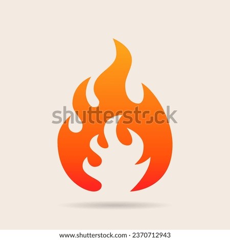 Fire icon. Fire flame symbol. Bonfire logotype. Flames symbols set flat style - stock vector.