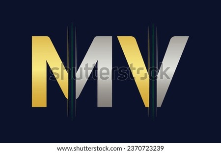 MV letter colorful logo in the circle. Vector Logo Illustration.