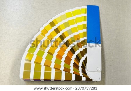 Paint shop banner.  Palette color. Yellow color. Graphic color. cmyk