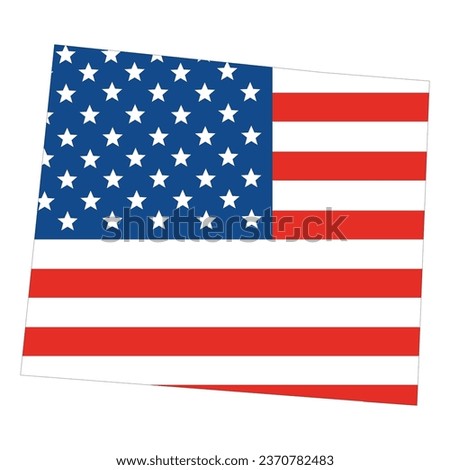 Colorado with USA flag. USA map
