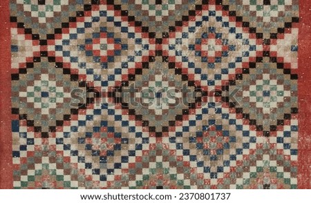 High quality traditoinal kilim pattern for digital print Royalty-Free Stock Photo #2370801737
