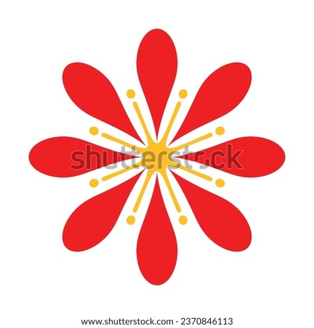 flower symbol icon, vector illustration