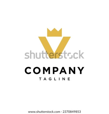 
Letter V crown logo icon vector template.eps