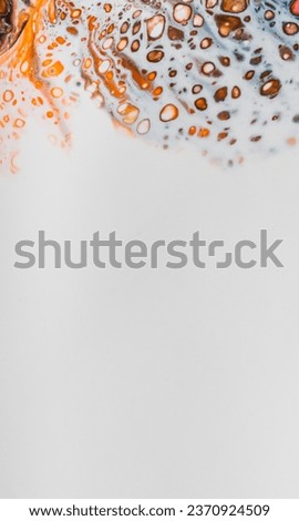 Marble with orange veins on gray background