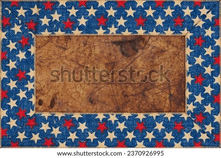 USA red, white and blue stars border background with space for your US or patriotic message