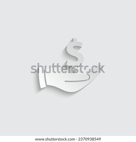 paper money icon vector hand holding dollar sign money icon  finance sign