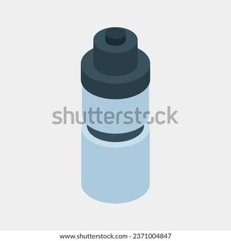 Isometric bike bottle illustrated in vector
