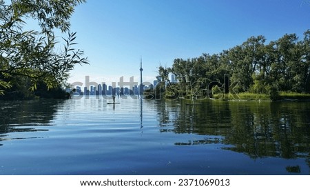 Toronto cityscape view from Toronto Island 