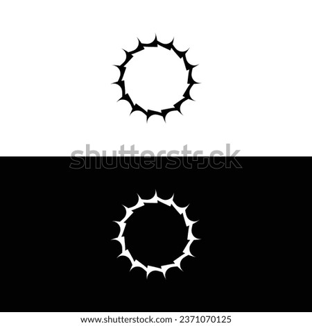 Simple circle icon vector logo design 