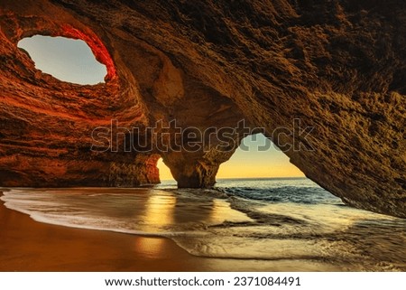 Benagil Caves Algarve Portugal - Travel and beauty of nature concept Royalty-Free Stock Photo #2371084491