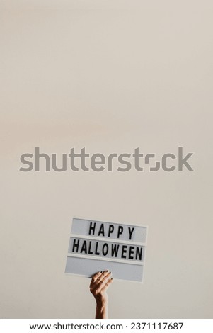 happy halloween on a signboard