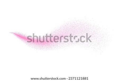 Spray mist effect with haze isolated on transparent background. Realistic rose water scent, air freshener splash. Vector graffiti paint, Holi splatter texture, pink dust stream or powder particles Royalty-Free Stock Photo #2371121881