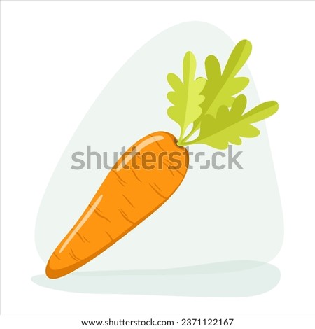 Clip art of doodle cute carrot on isolated background. Hand drawn background for Autumn harvest holiday, Thanksgiving, Halloween, Spring season, textile, scrapbooking, paper crafts.