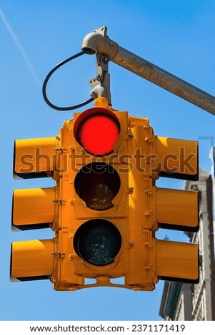 Hanging Style Traffic Light - New York City - This Is Not an AI Image