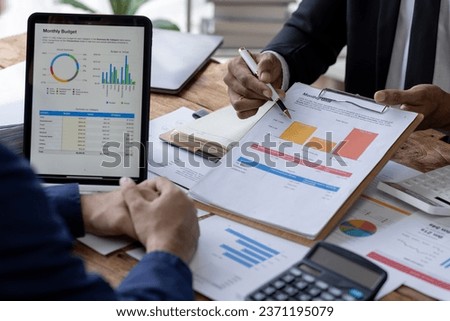 Business Documents, Auditor business Team checking searching document legal prepare paperwork or report for analysis TAX time,accountant Documents data contract partner deal in workplace office