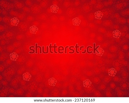 Red holiday snowflake background for new years or christmas day