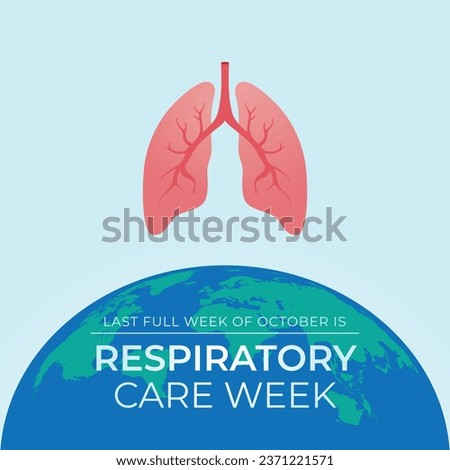Flyers promoting Respiratory Care Week or associated events can feature Respiratory Care Week-related vector graphics. design of a flyer, a celebration. Royalty-Free Stock Photo #2371221571