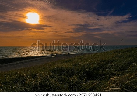 Amazing sunset at Westkapelle Beach