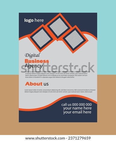 corporate flyer design, vector and business template
