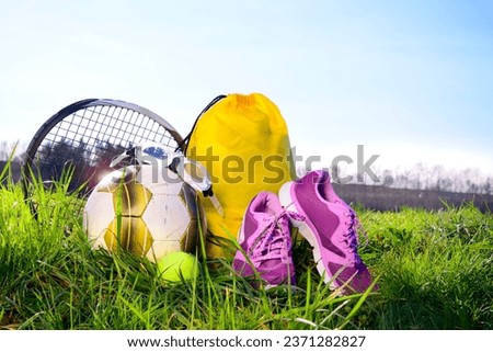 sports equipment background for sports club