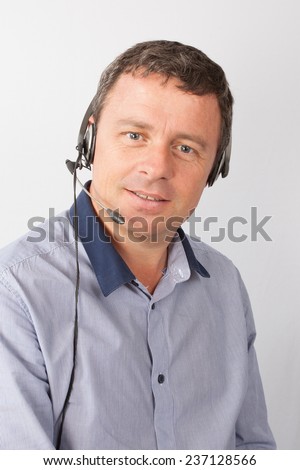 Man at call center
