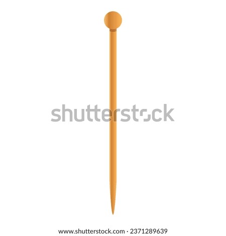 Toothpick accessory icon. Cartoon of toothpick accessory icon for web design isolated on white background