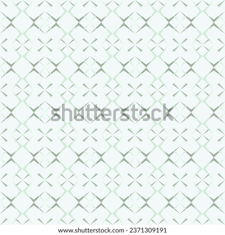 Ornamental seamless pattern in sea green color with elements of geometric shapes, template for fabric and wallpaper. Mosaic of green lines with national trend.