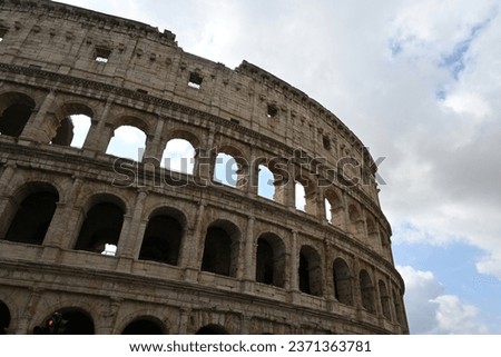 View of Colosseum in Rome in Italy